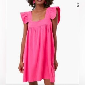 Tuckernuck Pomander Place Camelilia Pink Hazel Flutter Sleeve Dress- Size XS